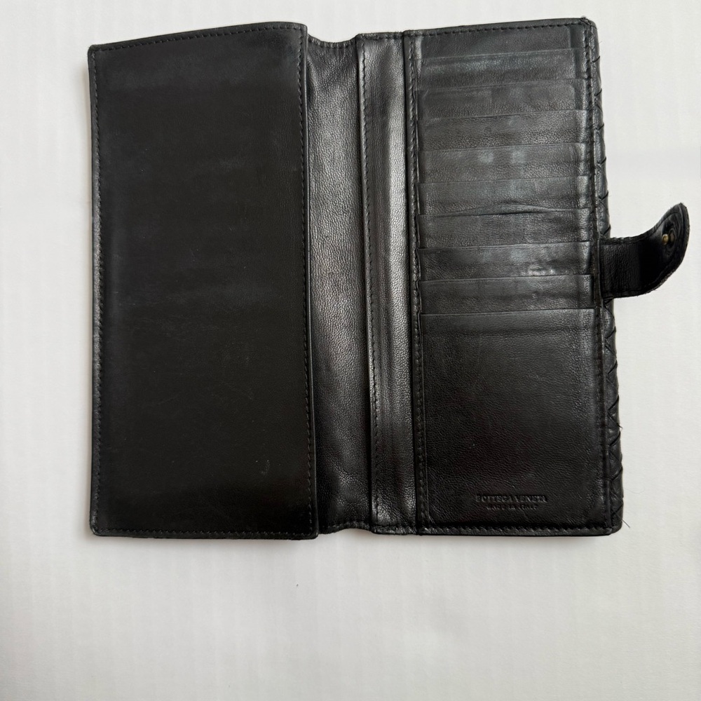 Bottega Veneta Intrecciato Botanical Embossed Leather Rare Continental Wallet - Picture 7 of 10